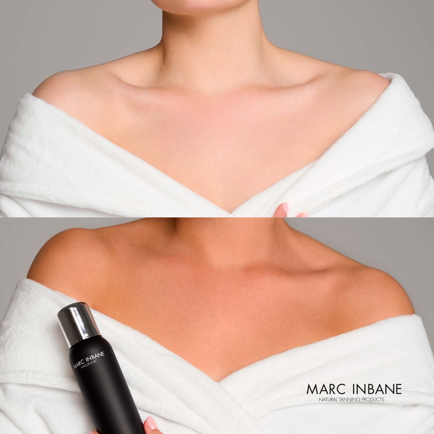 MARC INBANE Hyaluronic Self-Tan Spray - Hyaluron Selbstbräunerspray vorher-nachher