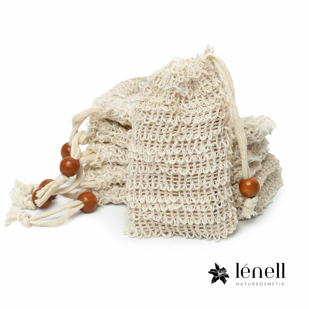 Dusch- und Seifensäckchen aus Sisal
